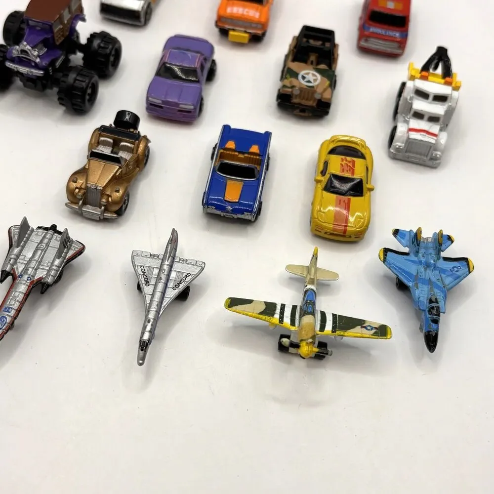 Vintage 1980s Galoob Micro Machines Lot Cars Trucks Aircraft Vehicles Lot of 14